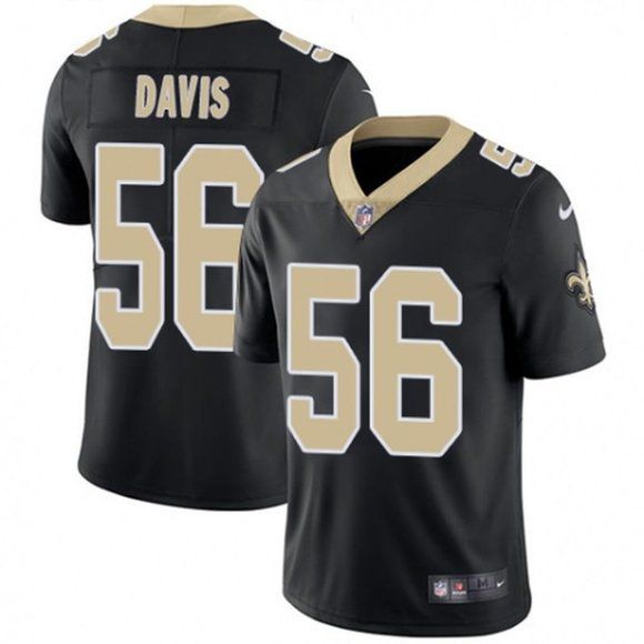 Men New Orleans Saints 56 Demario Davis Nike Black Limited NFL Jersey